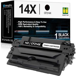 14X Black High Yield Toner Cartridge(1 Pack): Compatible CF214X 14X Toner Cartridge Replacement for HP 14X Enterprise 700 Printer M712dn M712n MFP M725dn M725f M725z M725z+ Printers