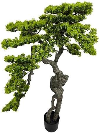AfanD 3.5ft（43in） Artificial Bonsai Tree Juniper Faux Plants Indoor Big Fake Plants Decor with Ceramic Pots for Home Table Office Desk Bathroom Shelf Bedroom Living Room Farmhouse Decorations