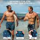 Kanu Surf Mens 5 Adventure Mens Swim Trunks  UPF 50+ Quick-Dry Bathing Suit Shorts with Pockets & Compression Liner (XXXL)