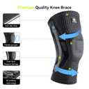 2 x Knee Brace for Men & Women, Compression Knee Sleeve with Patella Gel Pad & Side Stabilizers, Knee Support for Running, Workout, Knee Pain Relief, Meniscus Tear, Arthritis, ACL, Injury Recovery (Black, Large)