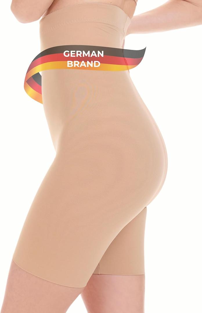 Shaping Shorts Women High Waisted Shapewear Strong Tummy Control Boyshorts - 1300-SS (Small, Beige)