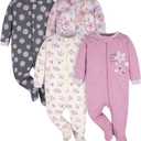 Gerber Baby Girls 4 Pack Sleep 'N Play Footie (Preemie)