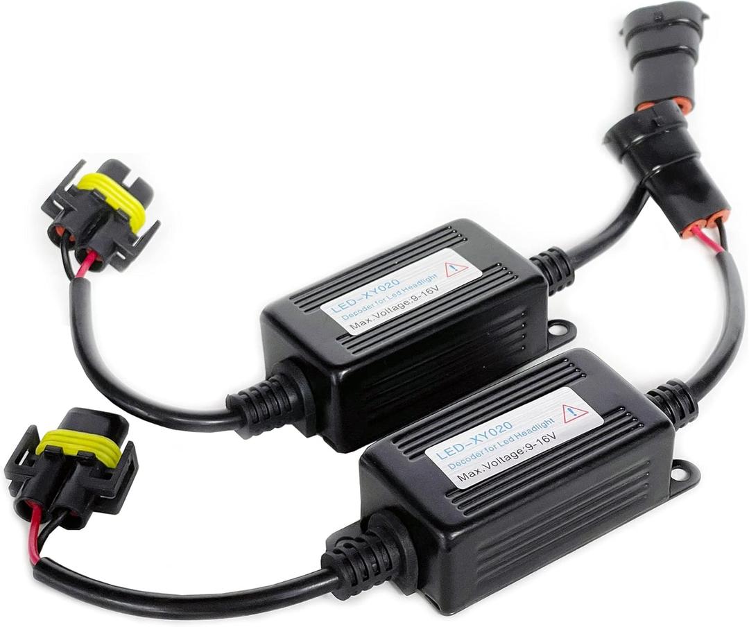 SOCAL-LED LIGHTING H11 H8 5202 LED Decoder Upgraded Strong Canbus Error Code Warning Canceller Anti Flicker Relay Adapter, Pack of 2