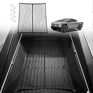 BestEvMod Cargo Mesh Net Compatible with Tesla Cybertruck 2025 2024 Extra Strong Hook Stretchable Trunk Organizer Cargo Net Elastic Mesh with Hooks (Metal Hooks, Whole Bed)