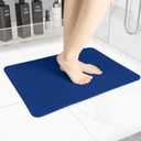 Hargiis Non-Slip Bathtub Mat, Anti Slip Shower Mat, Fast Drying Bathtub Mats, Foot Scrubber Mat, Anti Slip Mat for Tub, Floor, Bathroom, Kitchen, Home, Hotel (Navy Blue 24"16")