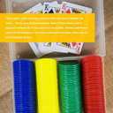 Bulk Plastic Poker Chips Set with Numbers,Denomination Printed Casino Style Chip for Texas Home Game Holdem Poker Nights,Blackjack or Roulette Games,Casino Parties (480 pcs)