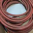 Rubber Air Hose,50-Feet x 3/8-Inch, 300 PSI, Red Heavy Duty Air Compressor Hose With Double 1/4" MNPT Brass Endings