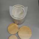 vancasso Sabine Ceramic Canister Set with Airtight Wood Lids - 3-Piece Kitchen Storage for Flour, Sugar, Coffee, Tea & Spices - Modern Countertop Decor