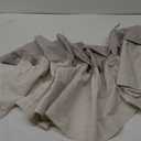 Lush Decor Linen Lace Window Curtain Valance Dark, 18" x 52" + 2" Header, Light Gray