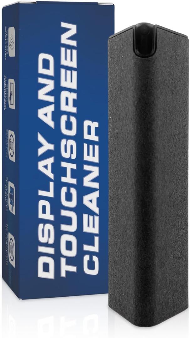 Car Screen Cleaner Spray And Wipe, 2-in-1 Spray and Microfiber Cloth Touch Screen Cleaner For Car Display, Cell Phone, Laptop, IPad, IPhone, Macbook Air, Computer (Black)