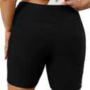 Tournesol Women's Plus Size Swim Shorts High Waisted Bathing Suit Bottoms Swimsuit Tankini Board Shorts Bikini with Pocket (2X, Black)