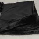 Pallene Faux Fur Plush Throw Pillow Covers 20x20 Set of 2, Luxury Soft Fluffy Cozy Decorative Pillow Covers for Sofa, Couch, Living Room, Black