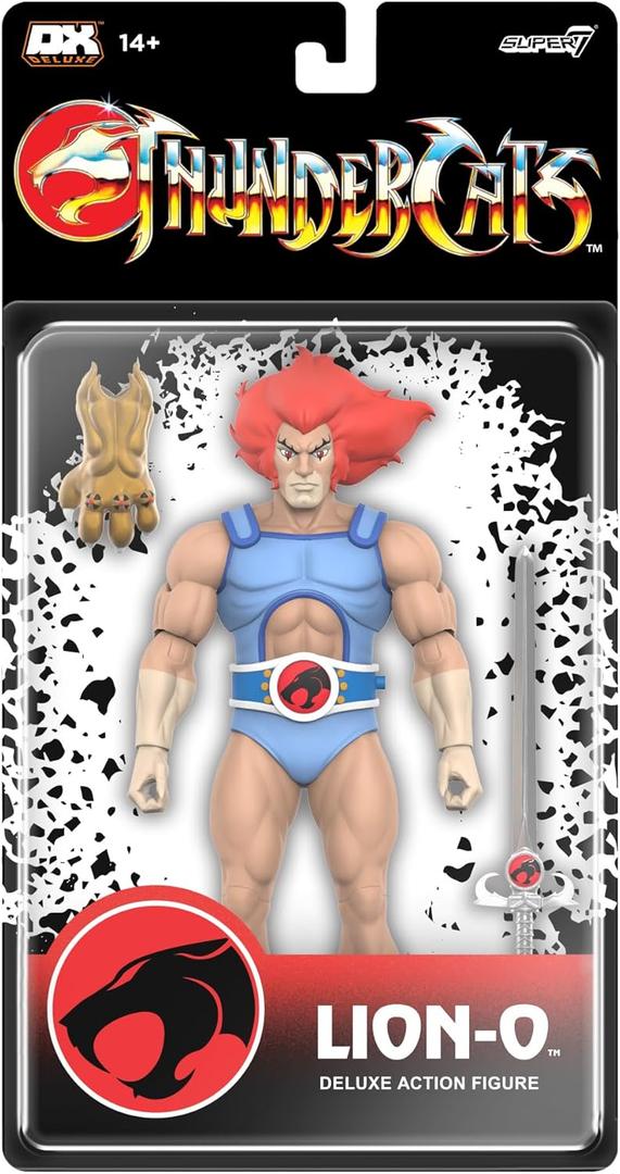 Super7 Deluxe Thundercats Lion-O - 7" Thundercats Action Figure with Accessories Classic Cartoon Collectibles and Retro Toys