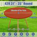 Moosfor Round Spandex Tablecloth, Elastic Fitted Waterproof Tablecloths for 31"-35" Tables, Stretch Washable Picnic Table Cover for Camping, Dining, Indoor and Outdoor, Rust