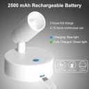 2 Pack Wireless LED Spot Lights Indoor Battery Operated with Remote, Rechargeable Up Lights Indoor with TimerDimmable, 3CCT Picture Lights for Wall, SpotLights Accent Uplighting for Plant -White