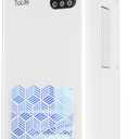 ToLife Dehumidifiers for Home 95 OZ Water Tank, 1000 sq.ft Dehumidifier for Basement Bedroom Bathroom with Auto Shut Off 7 Colors LED Light,White