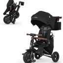 QPlay Baby Bike Stroller for Age 10 Months to 6 Years Old,8 in 1 Folding Toddler Bike Stroller with Removable Canopy & Guardrail Rotatable Seat -Tricycle for Toddlers Age 3-5 Boys & Girls Gift Trike