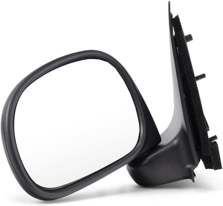 For Ford F-150 1997 98 99 00 01 2002 Door Mirror Driver Side | Manual | Rectangular | Black | Pickup | Replacement For 1L3Z 17683 GAA | FO1320132
