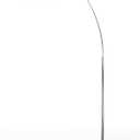 Teamson Home Arquer 68.1" Arc Floor Lamp for Living Rooms, Home Offices, Dining Rooms, Bedrooms with Faux White Marble Base and Chrome Bell Shade
