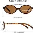 ViewJoy Retro Oval Sunglasses for Women Vintage 90s Y2K Trendy Designer Sun Glasses