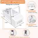 Upgraded WPW10558424 Refrigerator Ice Bucket for Whirlpool Ice Bucket Replacement W10558424 WRS321SDHZ08 Parts Replacement Ice Maker Whirlpool Ice Bin WRS321SDHZ05 WRS321SDHZ01 Ice Tray Container