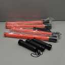 4 Pieces 16 Inch Red Signal Traffic Wand Traffic Directing Flashlights Strobe Baton Light Traffic Light Lamp with 2 Flashing Modes for Outdoor Camping Parking, Using 2 D-sized Batteries (Not Included)