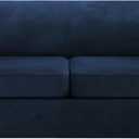 Stretch T Cushion Sofa Slipcover 3 Pieces Sofa Covers Thick Velvet Couch Cover Stretch Sofa Slip Covers Furniture Protector with 2 Individual T Cushion Washable (Navy, Loveseat-XL)
