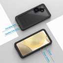 Lanhiem for Samsung Galaxy S24+ Plus Phone Case, IP68 Waterproof Dustproof Case with Built-in Screen Protector, Rugged Full Body Shockproof Protective Cover for Galaxy S24 Plus 6.7 Inch, Black