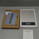 Nicewell Food Scale, 22lb Digital Kitchen Scale Weight Grams and oz for Cooking Baking, 1g/0.1oz Precise Graduation, Stainless Steel and Tempered Glass (Silver)