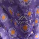 QUEST Kids Foldable Chair, Purple with Orange Flowers, with Cup Holder, Pink Storage Bag