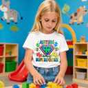 Autism is My Super Power Superhero Shirts Toddler Boys Autism Awareness Shirt Kids Summer Short Sleeve Tops