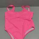 Limeeke Women One Piece Swimsuit Solid Ribbed Monokini Swimwear Scoop Neck Low Back Bathing Suit, XL