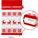 Tuzuaol 50 PCS Christmas Drawstring Goodies Bags Christmas Treat Bags Candy Bags for Xmas Gift Wrapping Party Favor