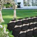 Stretch Folding Chair Covers Spandex Chair Covers Protector for Wedding Party Dining Banquet, Washable Universal Fitted Chair Slipcovers for Celebration Birthday (Black, 10pcs)