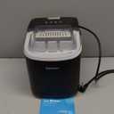 EUHOMY Countertop Ice Maker Machine with Handle, 26lbs in 24Hrs, 9 Ice Cubes Ready in 6 Mins, Auto-Cleaning Portable Ice Maker with Basket and Scoop, for Home/Kitchen/Camping/RV. (Black)