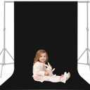 3.3x5Ft Black Backdrop Photography Background,Black Sreen for Photo Studio, Portraits, and Product Shooting, Photo Booth Backdrop, Video Recording Parties