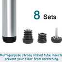 uxcell Leveling Feet 1" 25mm OD Round Insert Furniture Adjustable Leveler 8 Sets