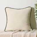 2 x ORTIGIA Farmhouse Lumber Pillow Covers Decorative 12x20 Textured Pillowcaes with Scalloped Edge Pillow Case for Couch Sofa Bed Cushion Living Room Green