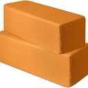 2 Pack Couch Arm Rest Pillow, Leatharie Waterproof Cover, High Density Foam Armrest Cushion, Headboard Cushion Elbow Support for Sofa Bed and Armchair,Orange,6x6x20in