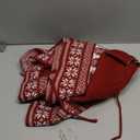 Dremisland Christmas Tree Skirt Luxury Cable Knitted Thick Rustic Xmas Tree Decoration Red Tree Skirt with Snowflake Xmas Tree Farmhouse Christmas Decor Holiday Home Party Decor (36inch/90cm, Red)