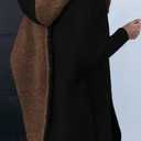 Astylish Women 2026 Fall Outfits Open Front Long Sleeve Hooded Knit Cardigan Sweaters Color Block Outwear Coats (XXL)