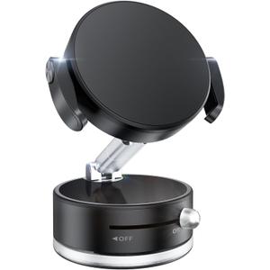 Magnetic Car Phone Holder with Strong Suction Cup, Universal 360 Dashboard Cell Phone Mount for iPhone 16 Pro Max, Magsafe Accessories, Car Mount for iPhone, Car Accessories for Women & Men, Trucks