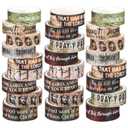 Janlaugh 24 Rolls Christian Washi Tape Gifts Bulk Religious Inspirational Scripture Supplies Rustic Bible Verse Washi Tape for Bible Journaling Study Crafting Easter DIY Gifts (0.6 Inch)
