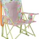 GCI Outdoor Comfort Pro Rocker Camping Chair | Portable Folding Rocking Chair with Durable Armrests & Drink Holder  Floral