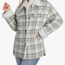 Dokotoo Winter Coats for Women Button Down Plaid Flannel Shirts Warm Sherpa Fleece Jacket Size, Small