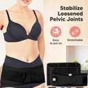 3 in 1 Postpartum Belly Support Recovery Wrap Postpartum Belly Band, After Birth Brace, Slimming Girdles, Body Shaper Waist Shapewear, Post Surgery Pregnancy Belly Support Band (Midnight Black, M/L)