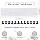 6 Pack White Cheesecloth Table Runner 10FT Long Easter Spring Boho Gauze Table Runner Rustic Sheer Runner for Mother's Day Wedding Bridal Baby Shower Birthday Party Table Decor Easter Decorations