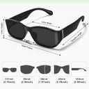Wrap Around Sunglasses for Women Men Curved Rectangle Sun Glasses Fashion Trendy Fashion Shades