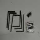 LSK 6PCS L Bracket, 5"×2"(125×50mm) Shelf Support Corner Bracket for Wooden Board, Max Load : 42lb, Black