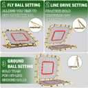 BaseGoal Baseball and Softball Rebounder Net,Baseball Rebounder,Volleyball Rebounder,Pitch Back Net,Multi-Sport Training Rebound Screen,with Pitching Target,Easy Adjustable Angles, 33.5x33.5"
